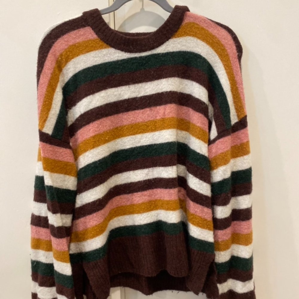 Madewell WOmen's Multi-Colored Striped Sweater Size Small